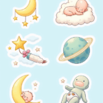 Baby Shower / Arrival - Sticker Sheet v3